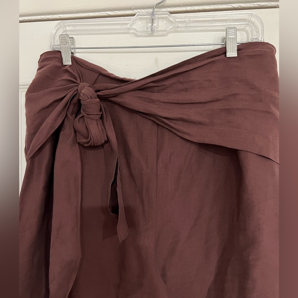 wide leg pants in chocolate - part of a set - Picture 5 of 7